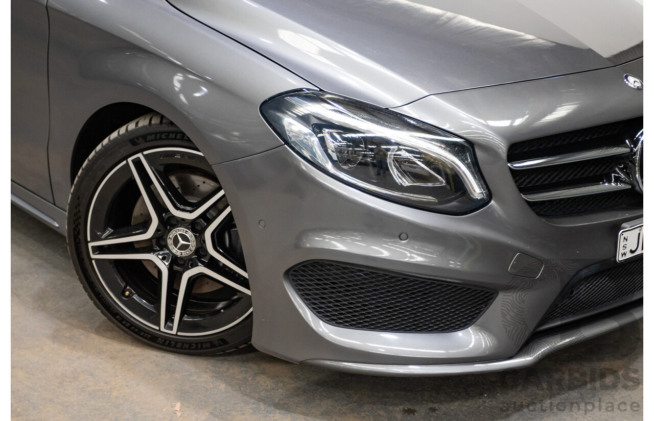 11/2015 Mercedes-Benz B250 4MATIC (AWD) 246 MY15 5D Hatchback Mountain Grey Metallic Turbo 2.0L