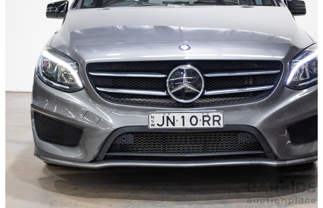 11/2015 Mercedes-Benz B250 4MATIC (AWD) 246 MY15 5D Hatchback Mountain Grey Metallic Turbo 2.0L