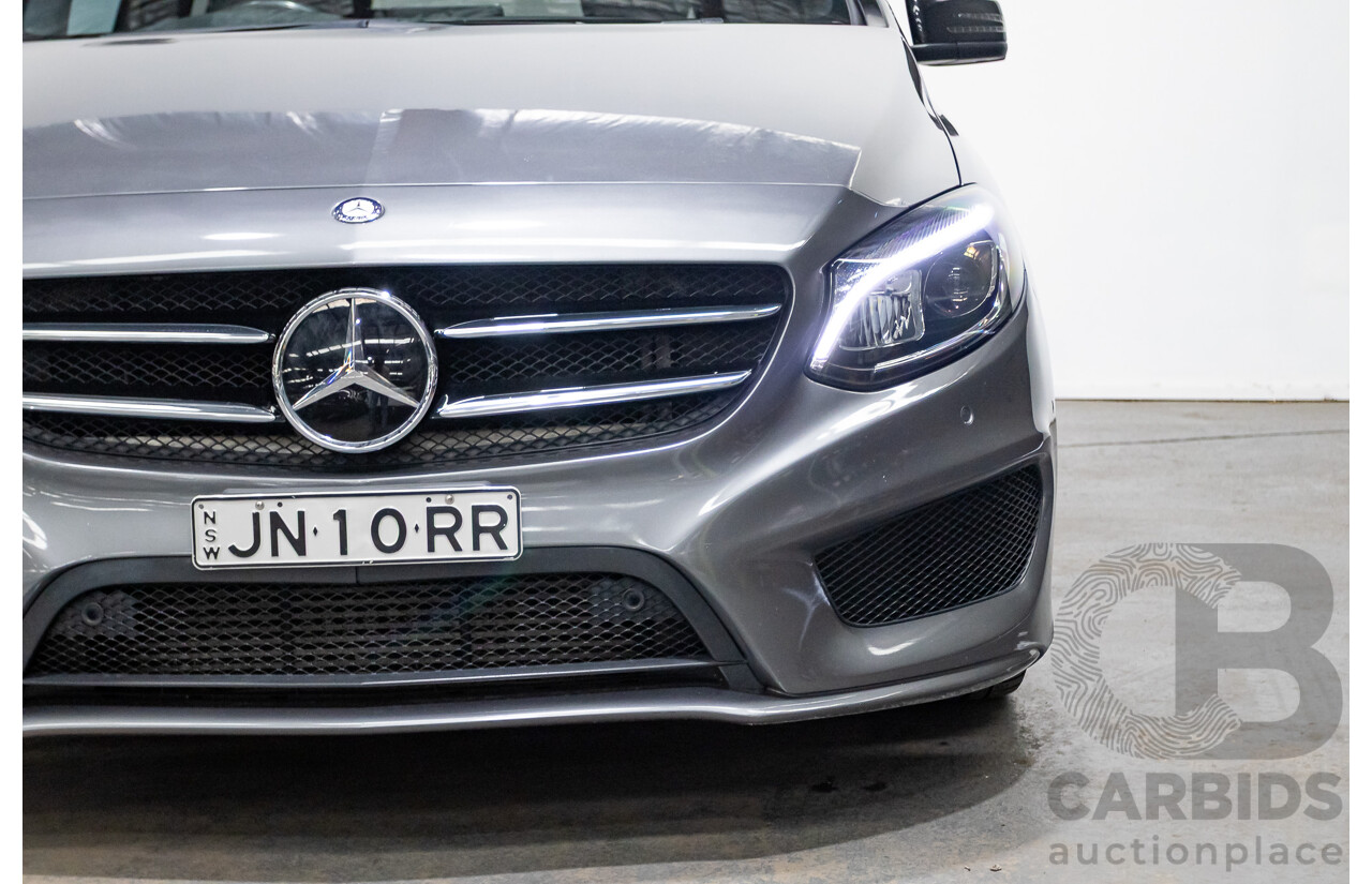 11/2015 Mercedes-Benz B250 4MATIC (AWD) 246 MY15 5D Hatchback Mountain Grey Metallic Turbo 2.0L