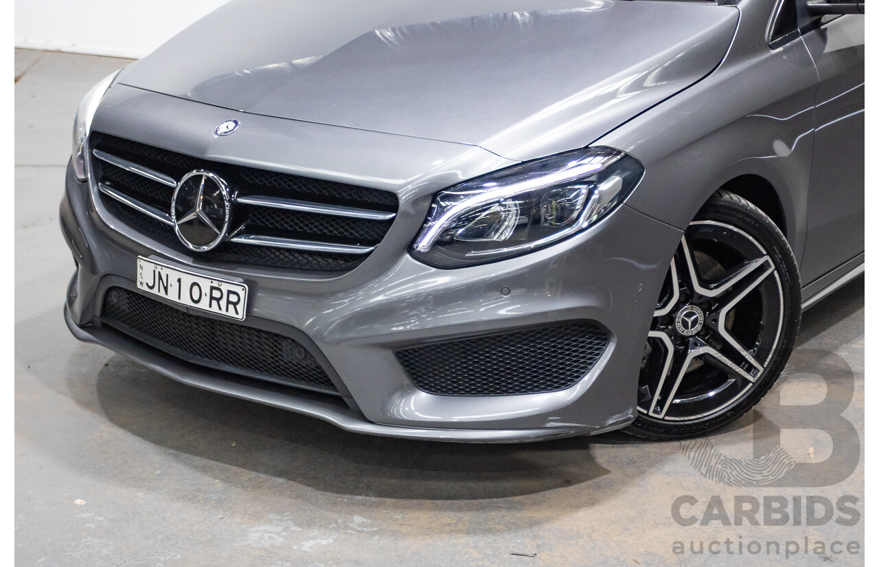 11/2015 Mercedes-Benz B250 4MATIC (AWD) 246 MY15 5D Hatchback Mountain Grey Metallic Turbo 2.0L