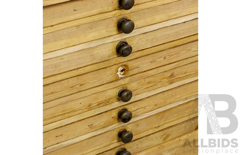 Antique Baltic Pine 25 Drawer Specimen Unit
