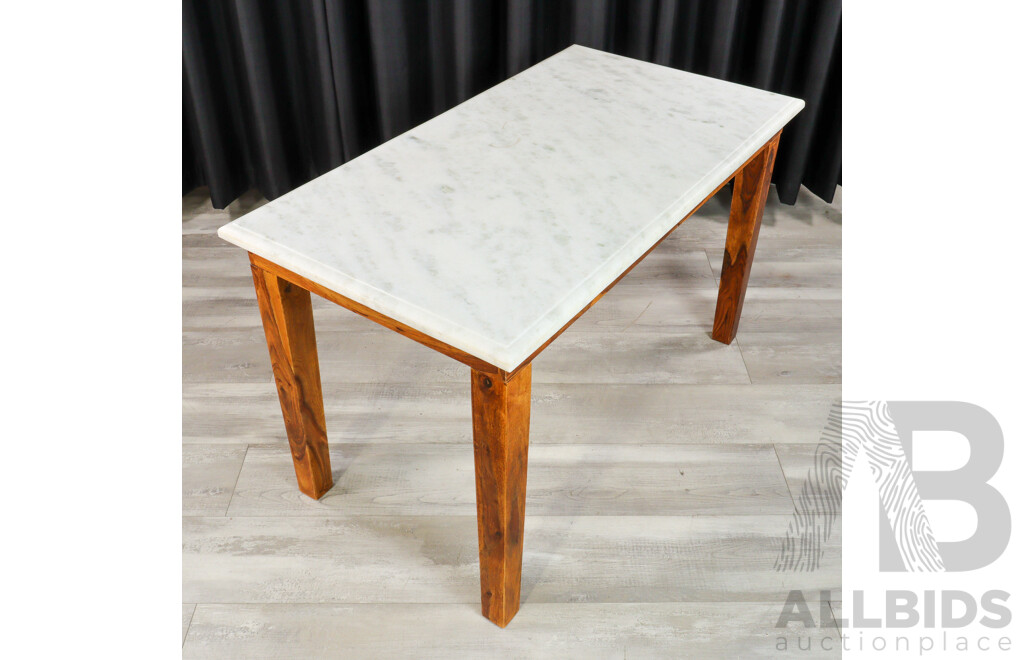 Timber Based Marble Top Chocolatiers Table