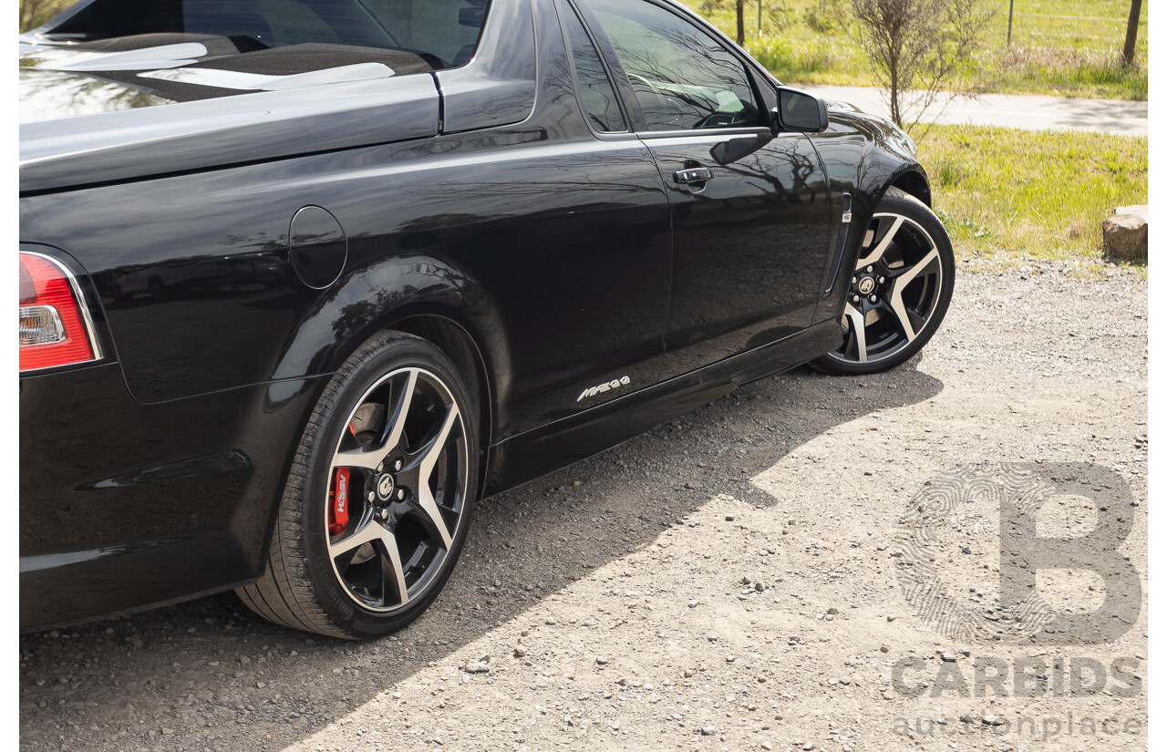 06/2013 Holden Special Vehicles (HSV) Maloo R8 Gen-F 2d Utility Phantom Black Metallic V8 6.2L - Walkinshaw Enhanced