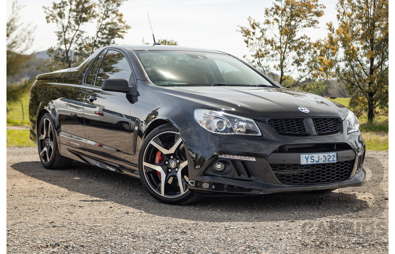 06/2013 Holden Special Vehicles (HSV) Maloo R8 Gen-F 2d Utility Phantom Black Metallic V8 6.2L - Walkinshaw Enhanced
