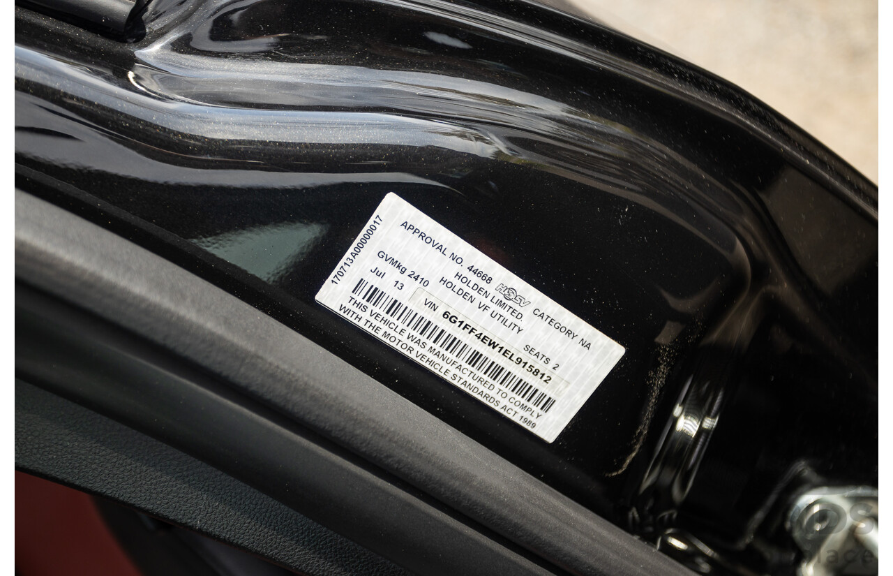 06/2013 Holden Special Vehicles (HSV) Maloo R8 Gen-F 2d Utility Phantom Black Metallic V8 6.2L - Walkinshaw Enhanced