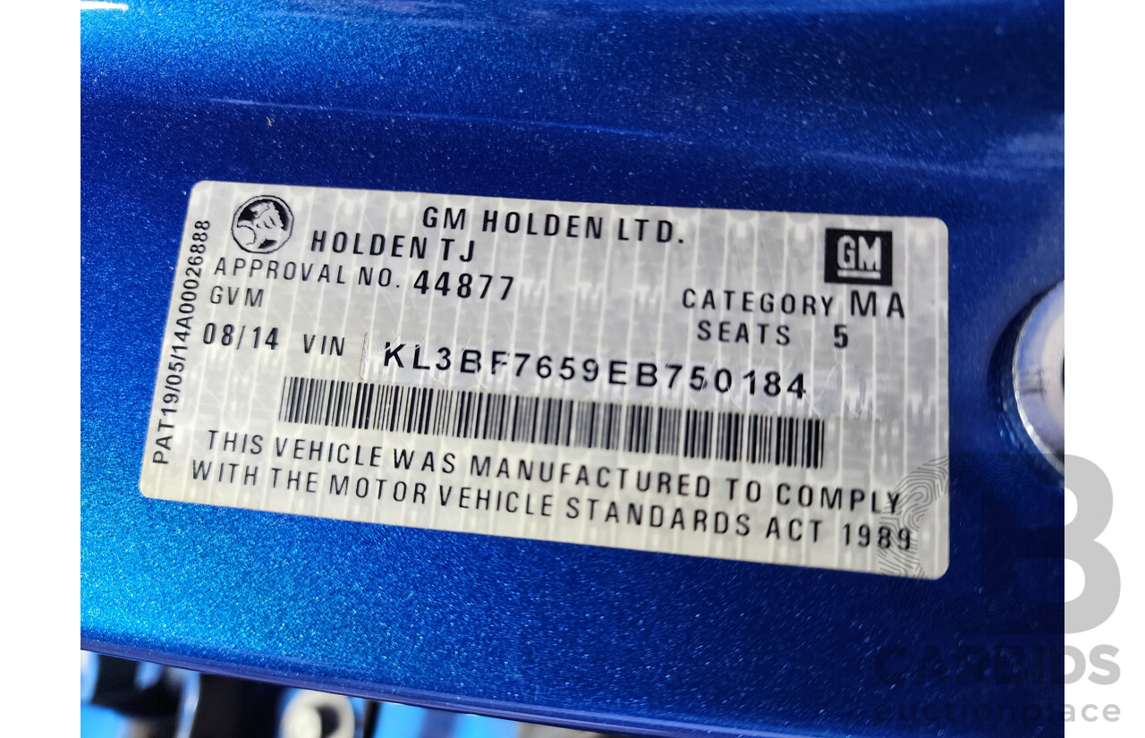 8/2014 Holden Trax LS TJ 4d Wagon Blue 1.8L