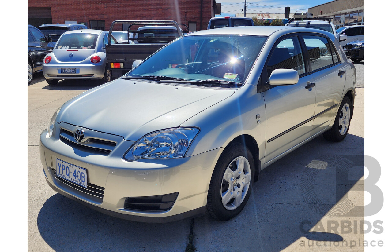 5/2005 Toyota Corolla Ascent SECA ZZE122R 5d Hatchback Silver 1.8L