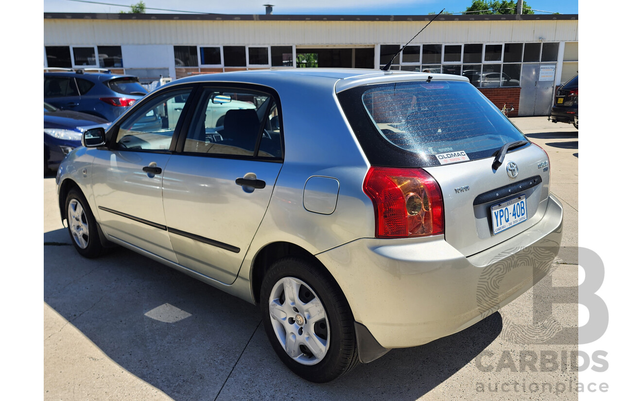 5/2005 Toyota Corolla Ascent SECA ZZE122R 5d Hatchback Silver 1.8L