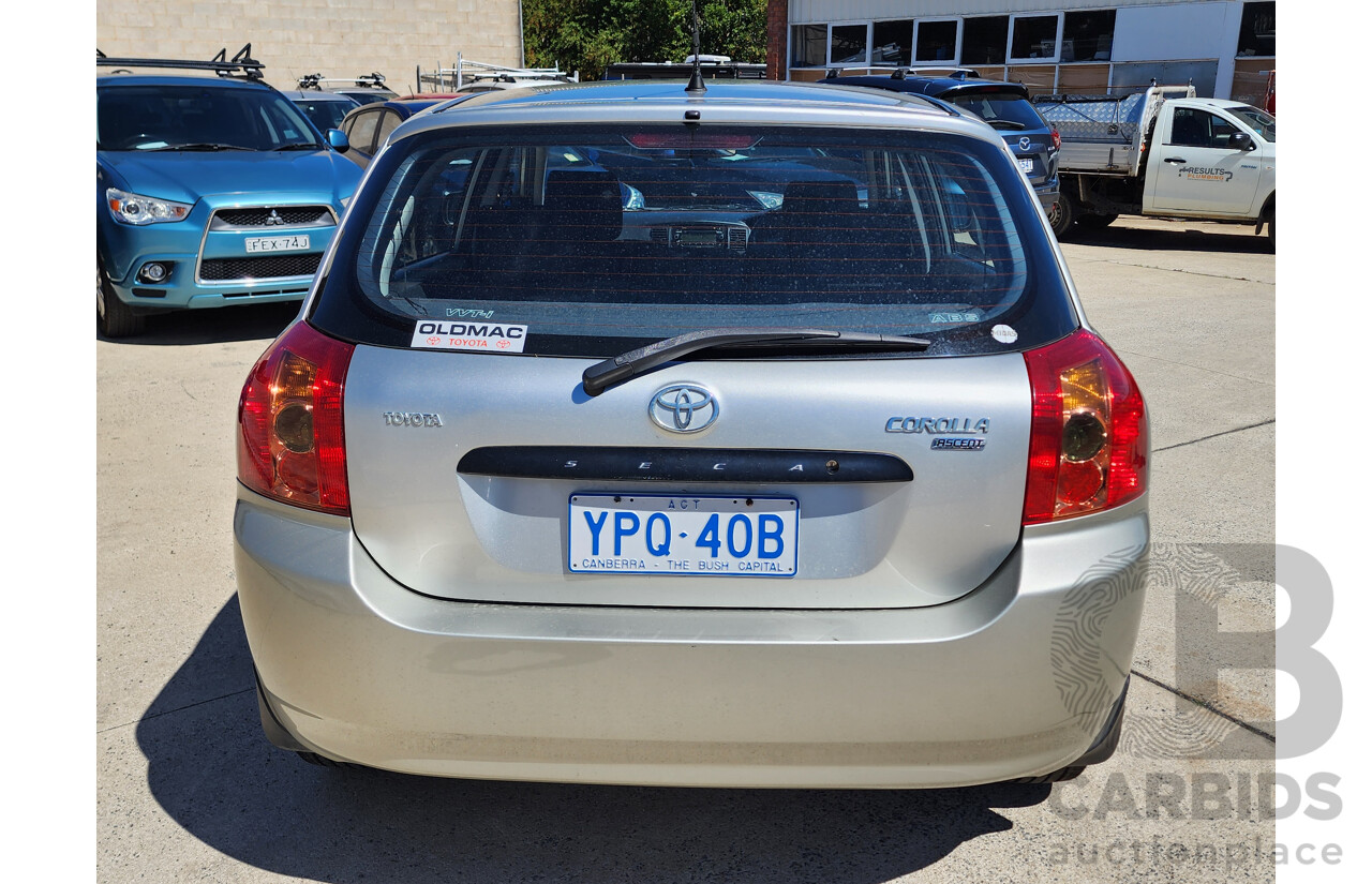 5/2005 Toyota Corolla Ascent SECA ZZE122R 5d Hatchback Silver 1.8L