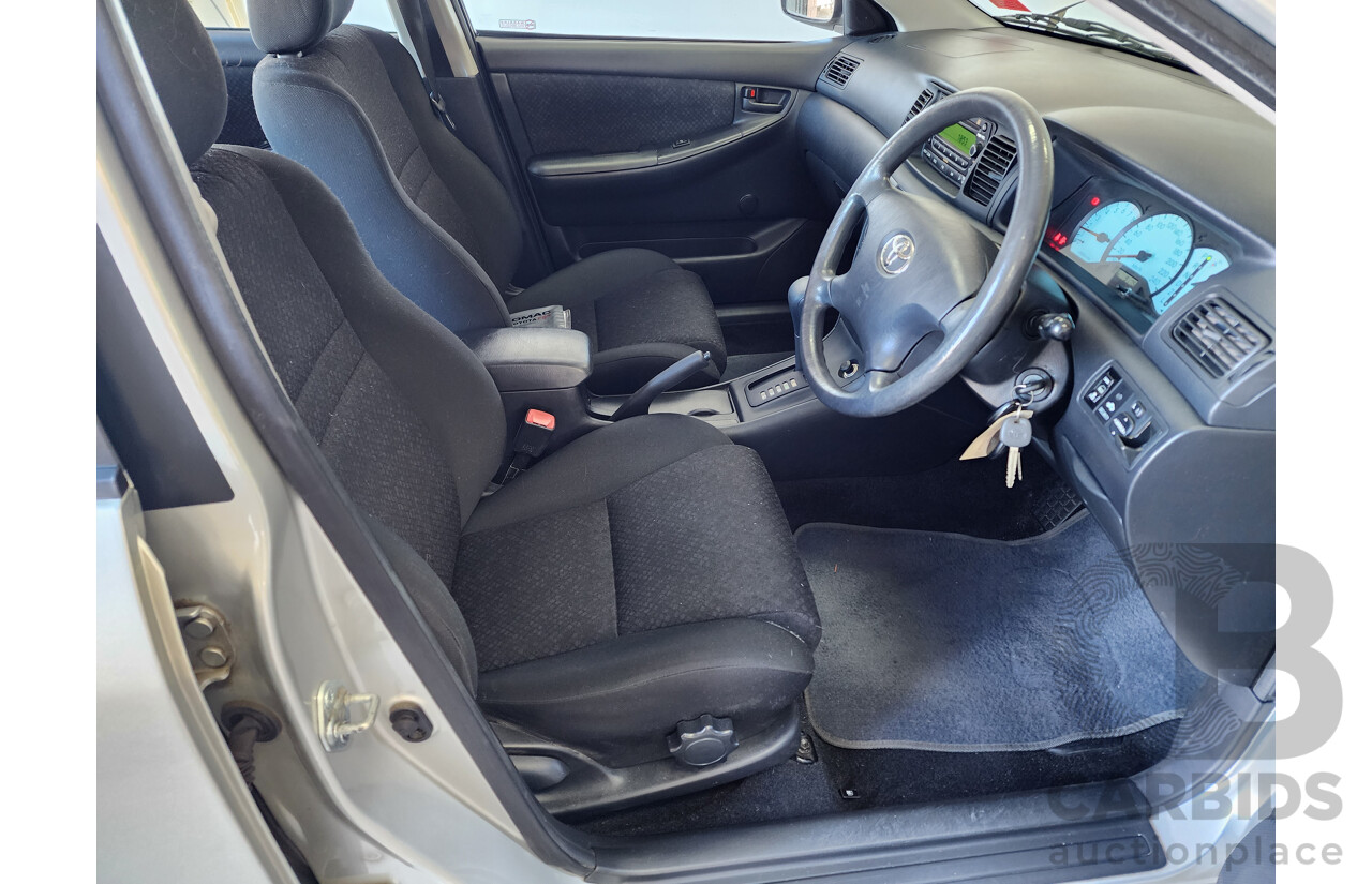 5/2005 Toyota Corolla Ascent SECA ZZE122R 5d Hatchback Silver 1.8L