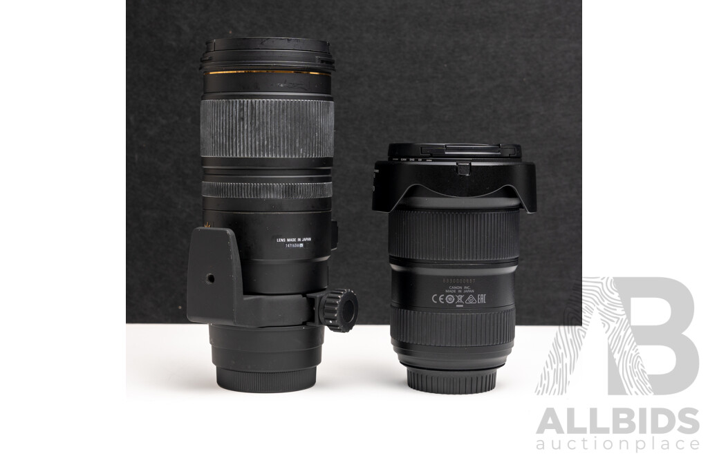 Canon EF 16-35mm F/2.8L III USM and SIGMA APO 70-200mm F2.8 EX DG OS HSM Telephoto Zoom Lens for Canon