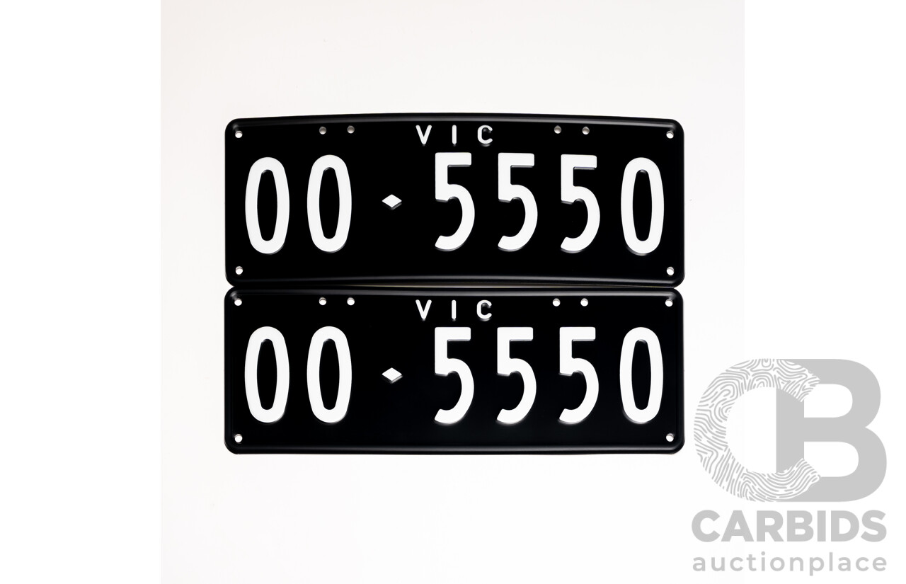 Victorian VIC Custom 6 Character Number Plate - OO.5550