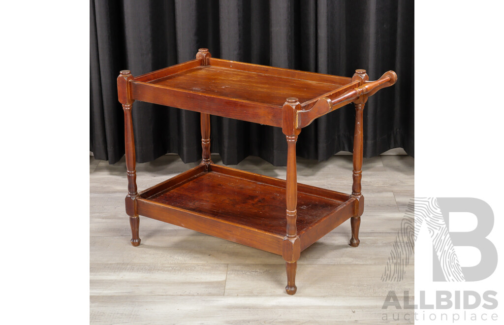 Mahogany Two Tier Drinks Trolley