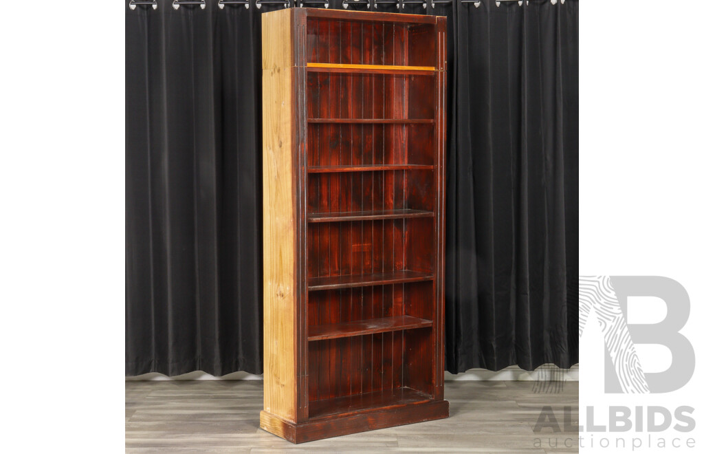Pair of Timber Open Bookcases