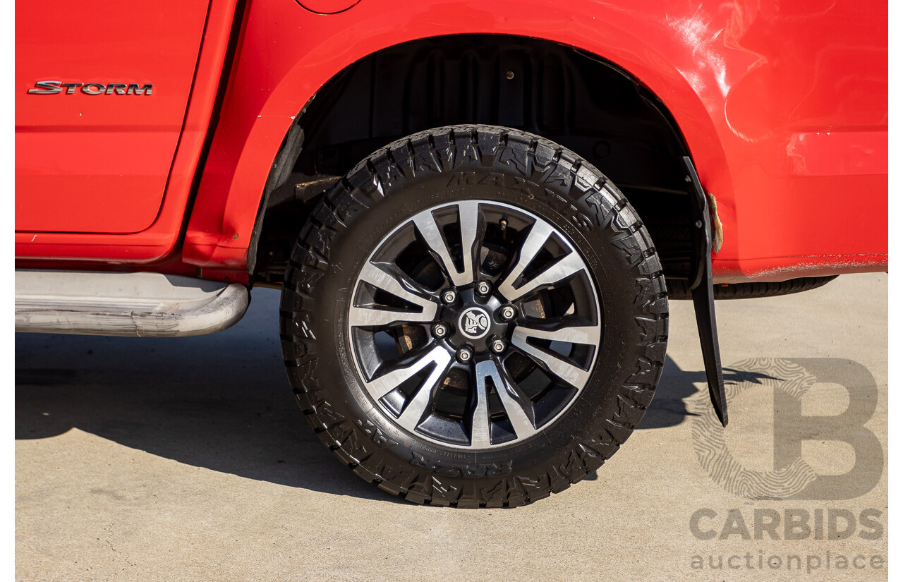 11/2017 Holden Colorado Storm (4x4) RG MY16 Crew Cab P/Up Absolute Red Turbo Diesel 2.8L