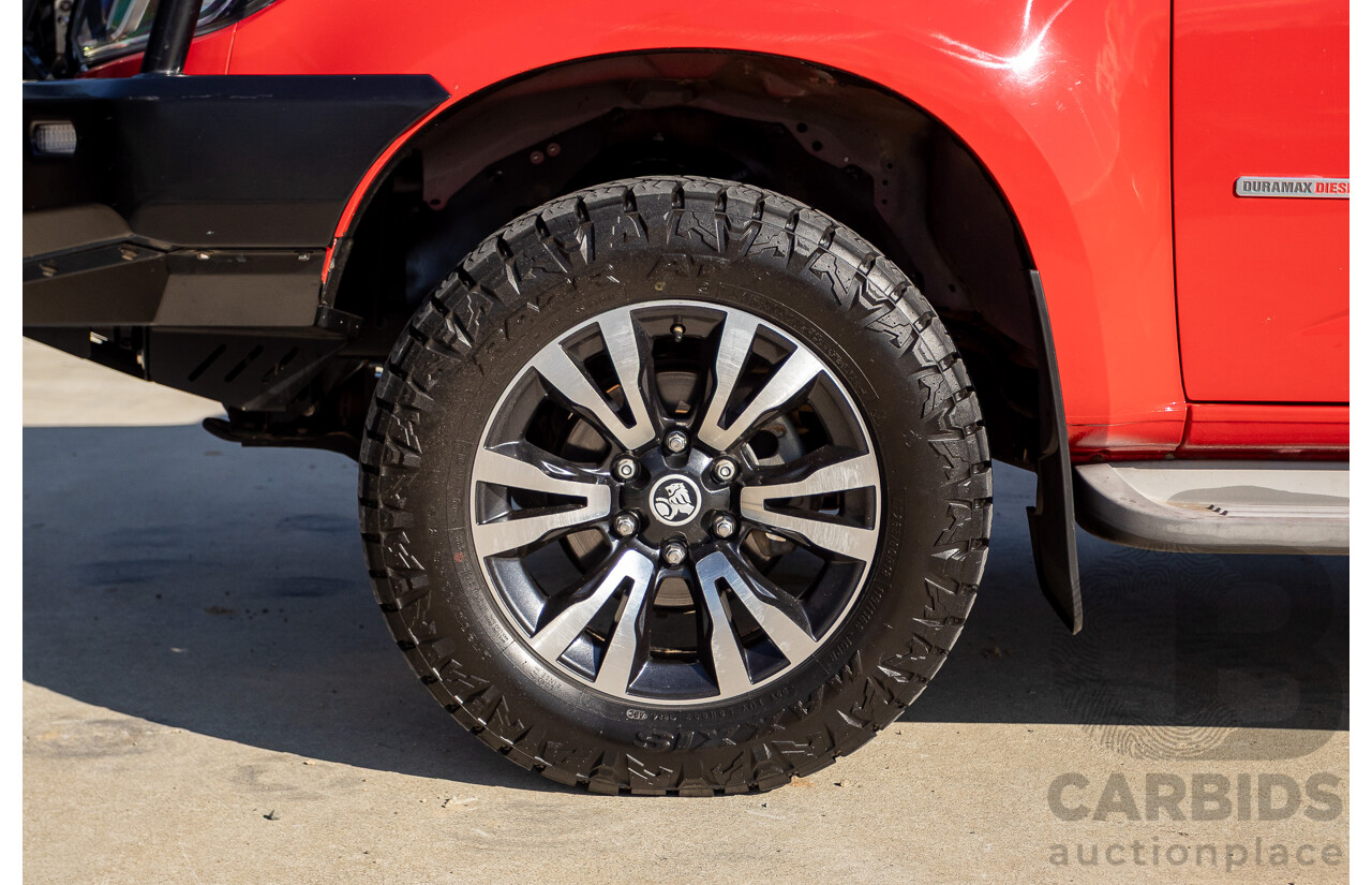 11/2017 Holden Colorado Storm (4x4) RG MY16 Crew Cab P/Up Absolute Red Turbo Diesel 2.8L