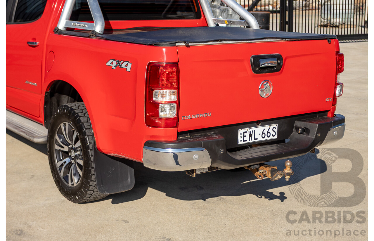 11/2017 Holden Colorado Storm (4x4) RG MY16 Crew Cab P/Up Absolute Red Turbo Diesel 2.8L