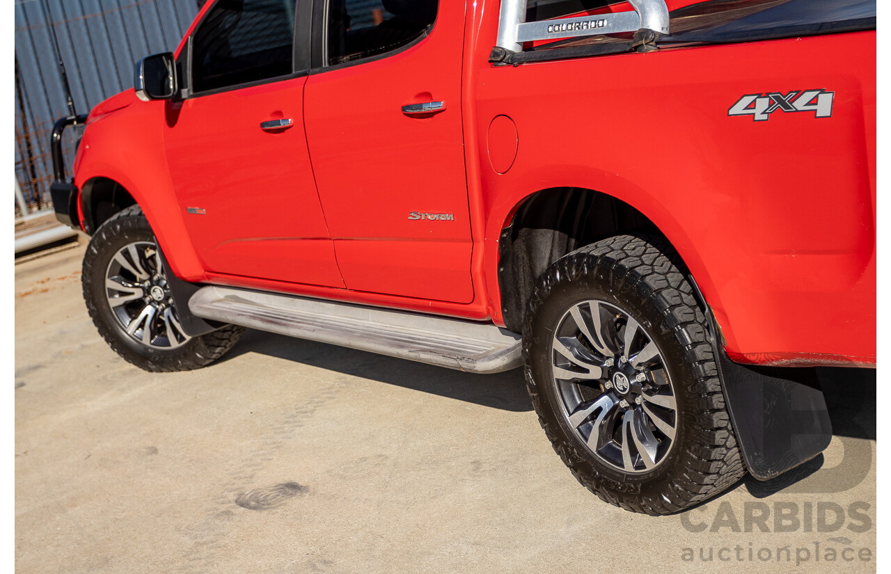 11/2017 Holden Colorado Storm (4x4) RG MY16 Crew Cab P/Up Absolute Red Turbo Diesel 2.8L