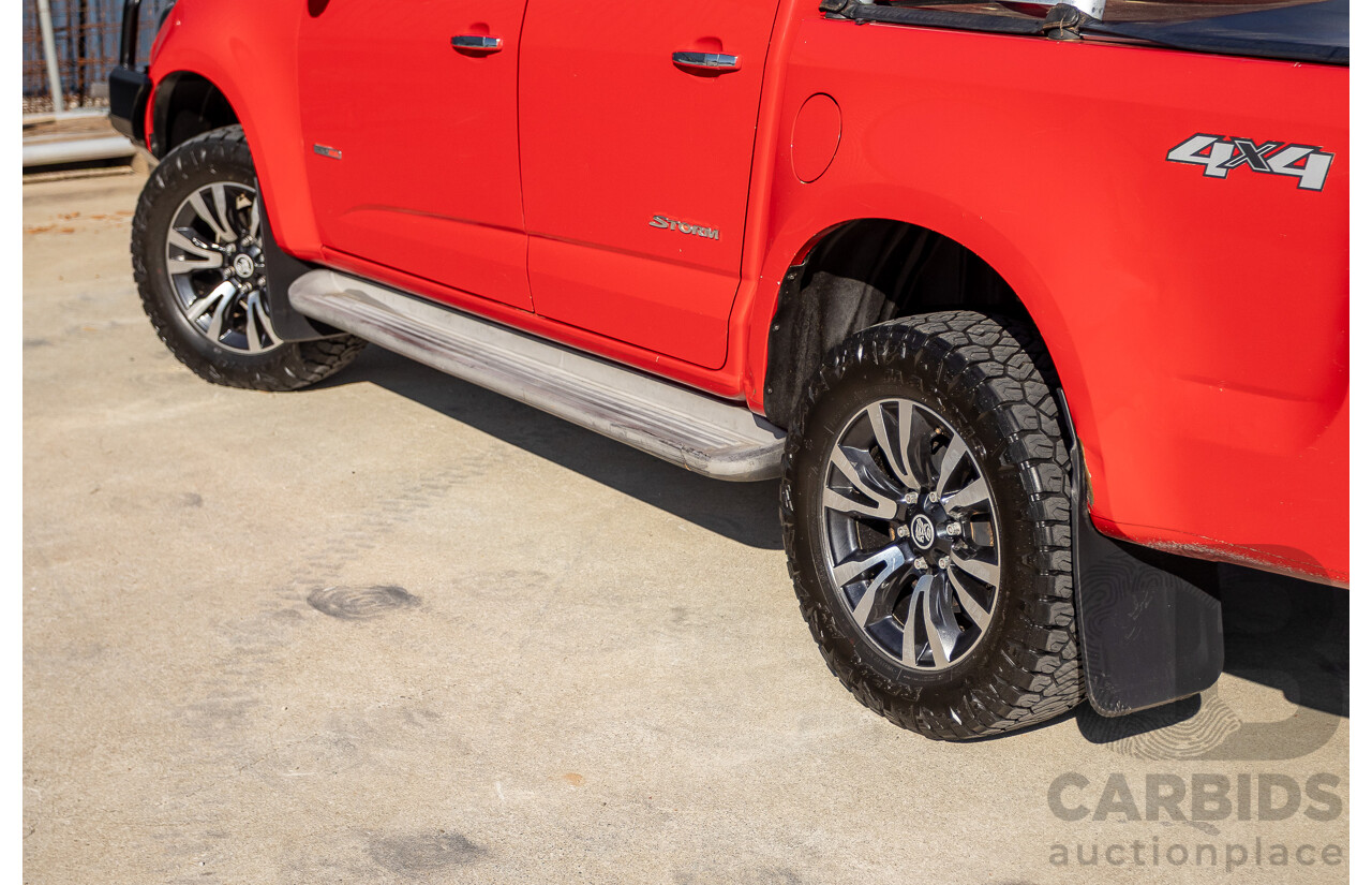 11/2017 Holden Colorado Storm (4x4) RG MY16 Crew Cab P/Up Absolute Red Turbo Diesel 2.8L