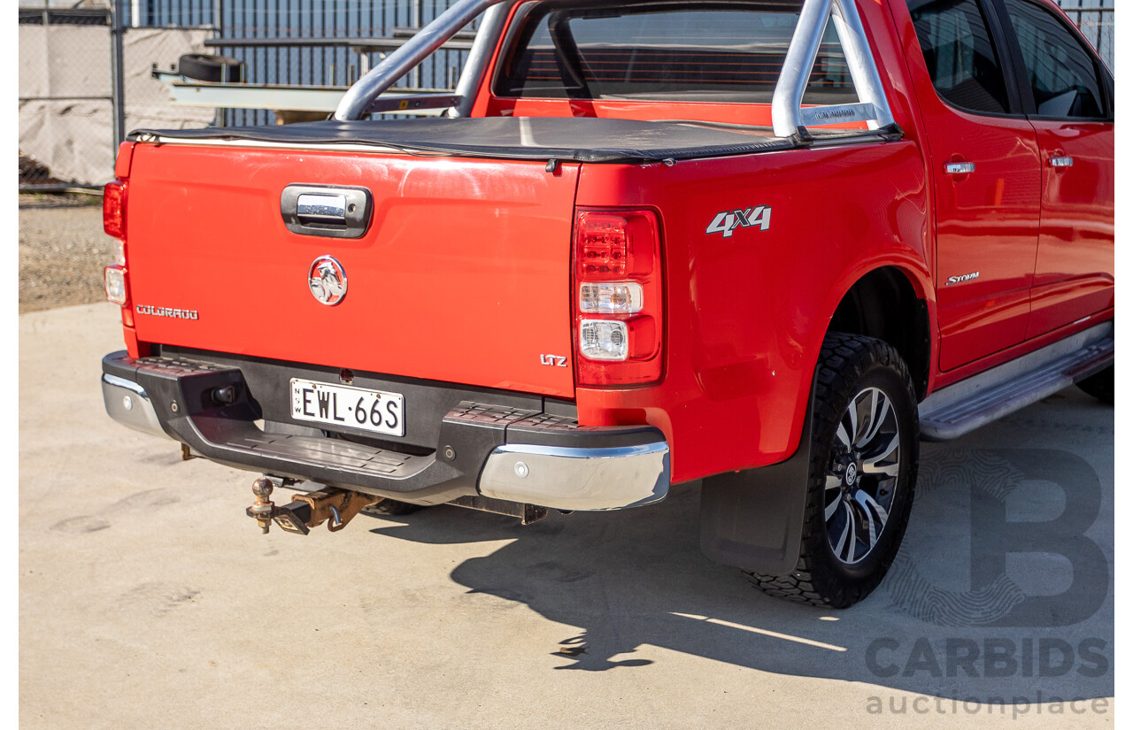 11/2017 Holden Colorado Storm (4x4) RG MY16 Crew Cab P/Up Absolute Red Turbo Diesel 2.8L