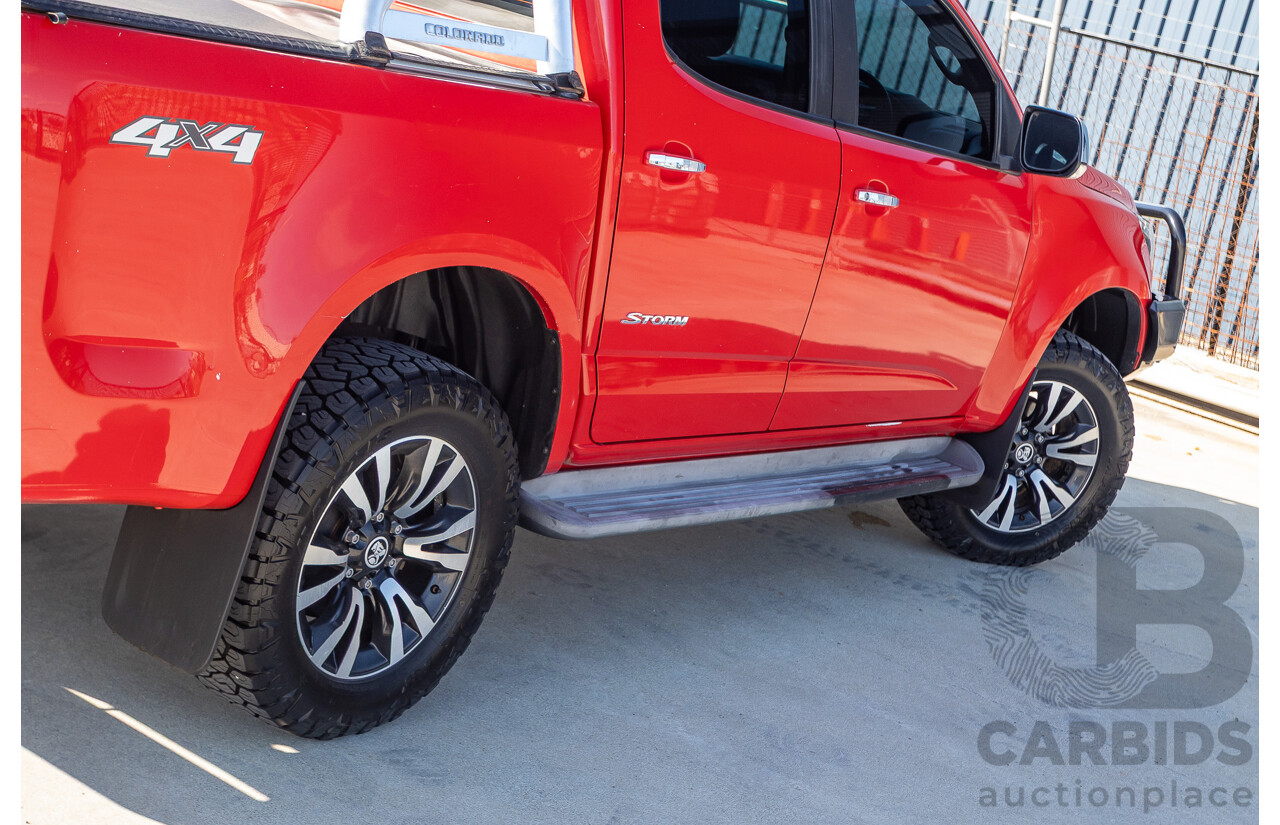 11/2017 Holden Colorado Storm (4x4) RG MY16 Crew Cab P/Up Absolute Red Turbo Diesel 2.8L