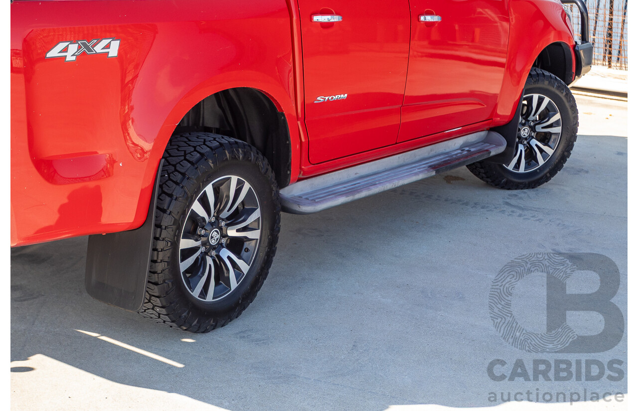 11/2017 Holden Colorado Storm (4x4) RG MY16 Crew Cab P/Up Absolute Red Turbo Diesel 2.8L
