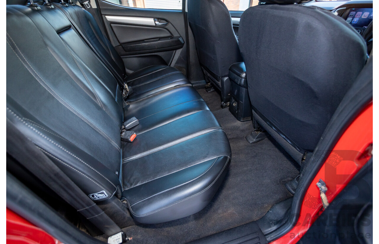 11/2017 Holden Colorado Storm (4x4) RG MY16 Crew Cab P/Up Absolute Red Turbo Diesel 2.8L