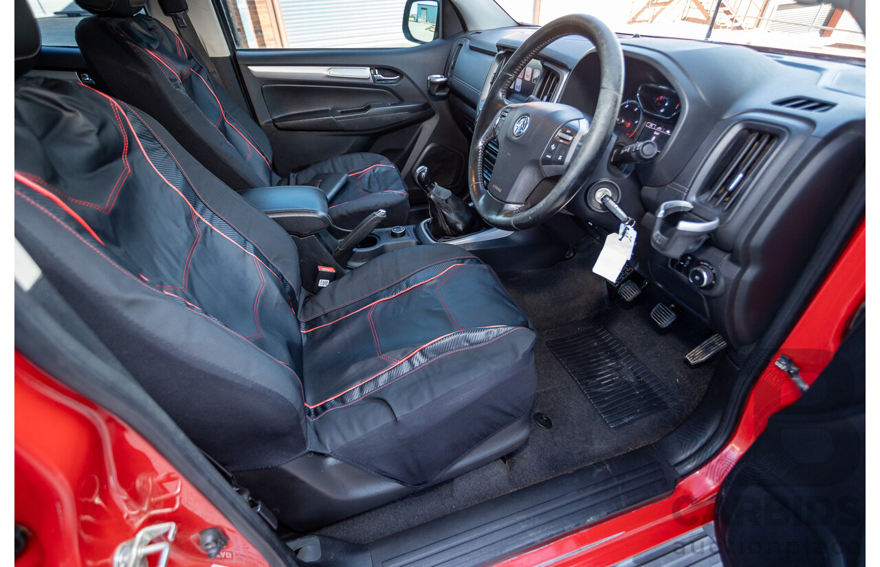 11/2017 Holden Colorado Storm (4x4) RG MY16 Crew Cab P/Up Absolute Red Turbo Diesel 2.8L