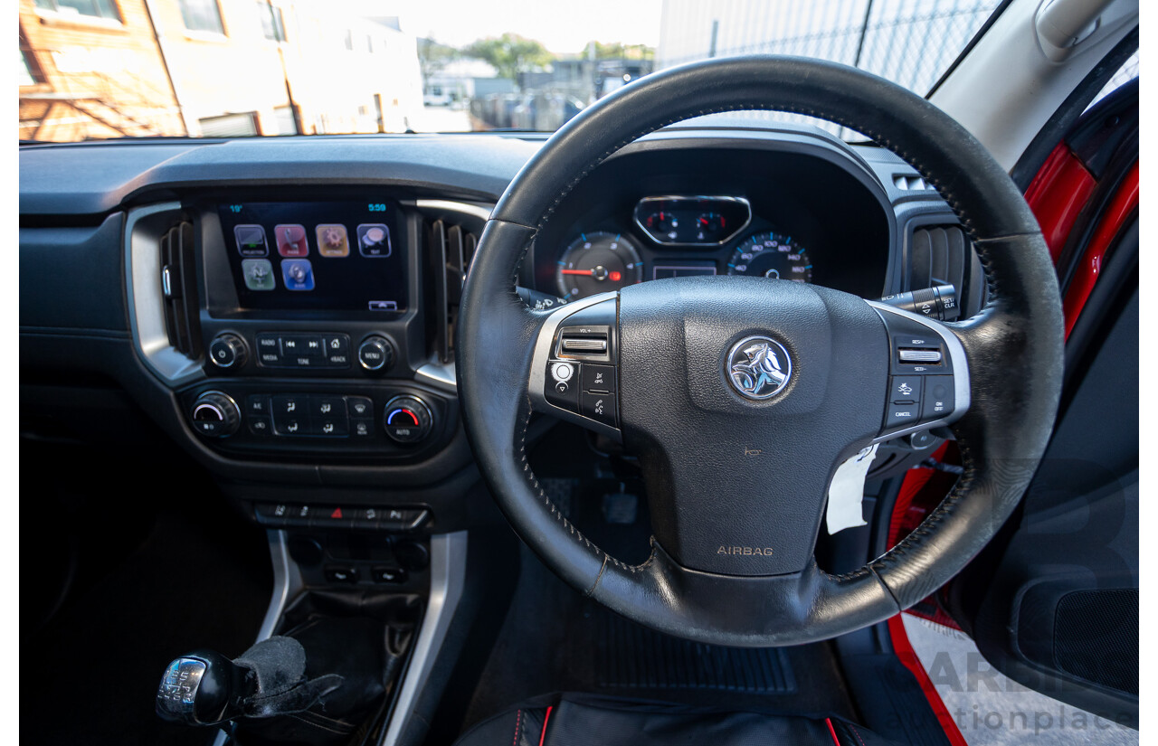 11/2017 Holden Colorado Storm (4x4) RG MY16 Crew Cab P/Up Absolute Red Turbo Diesel 2.8L