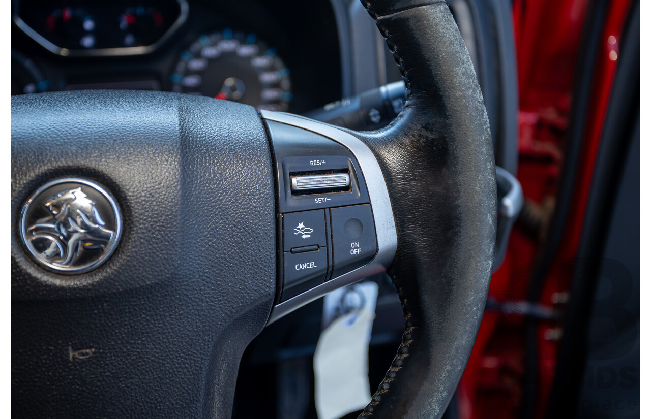 11/2017 Holden Colorado Storm (4x4) RG MY16 Crew Cab P/Up Absolute Red Turbo Diesel 2.8L