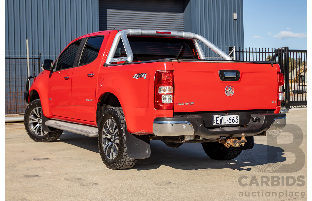 11/2017 Holden Colorado Storm (4x4) RG MY16 Crew Cab P/Up Absolute Red Turbo Diesel 2.8L