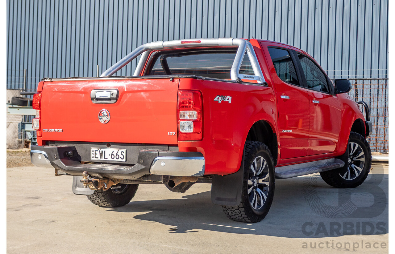11/2017 Holden Colorado Storm (4x4) RG MY16 Crew Cab P/Up Absolute Red Turbo Diesel 2.8L