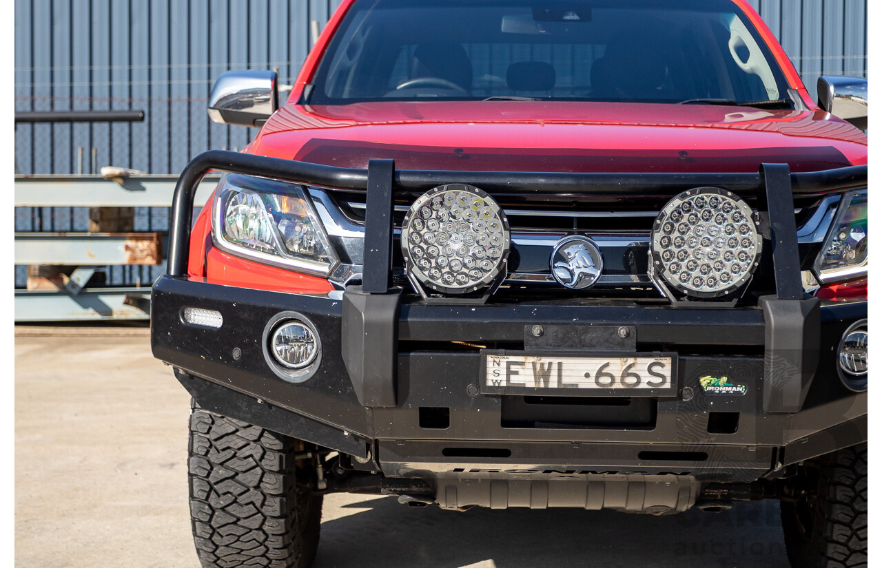 11/2017 Holden Colorado Storm (4x4) RG MY16 Crew Cab P/Up Absolute Red Turbo Diesel 2.8L