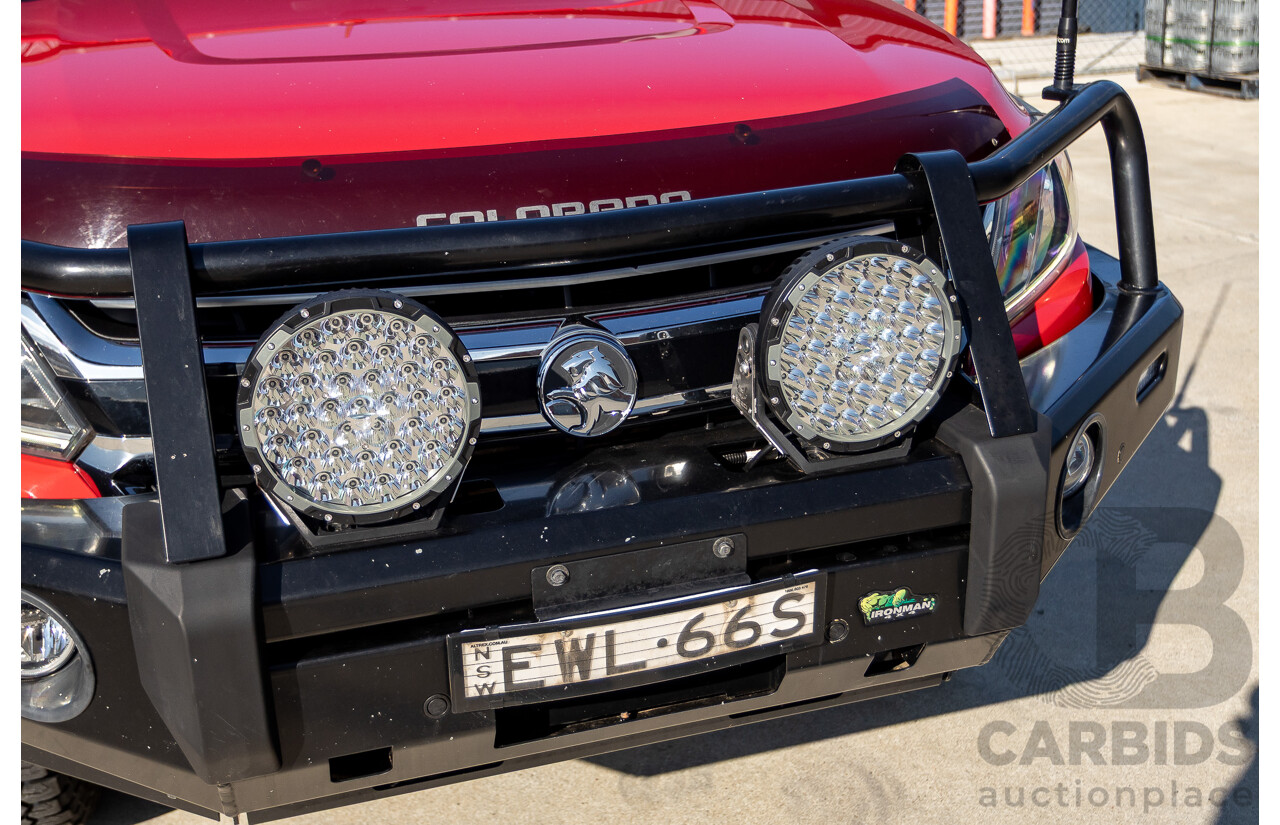 11/2017 Holden Colorado Storm (4x4) RG MY16 Crew Cab P/Up Absolute Red Turbo Diesel 2.8L