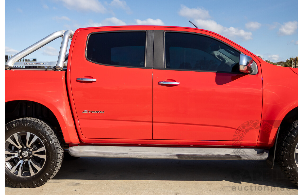 11/2017 Holden Colorado Storm (4x4) RG MY16 Crew Cab P/Up Absolute Red Turbo Diesel 2.8L
