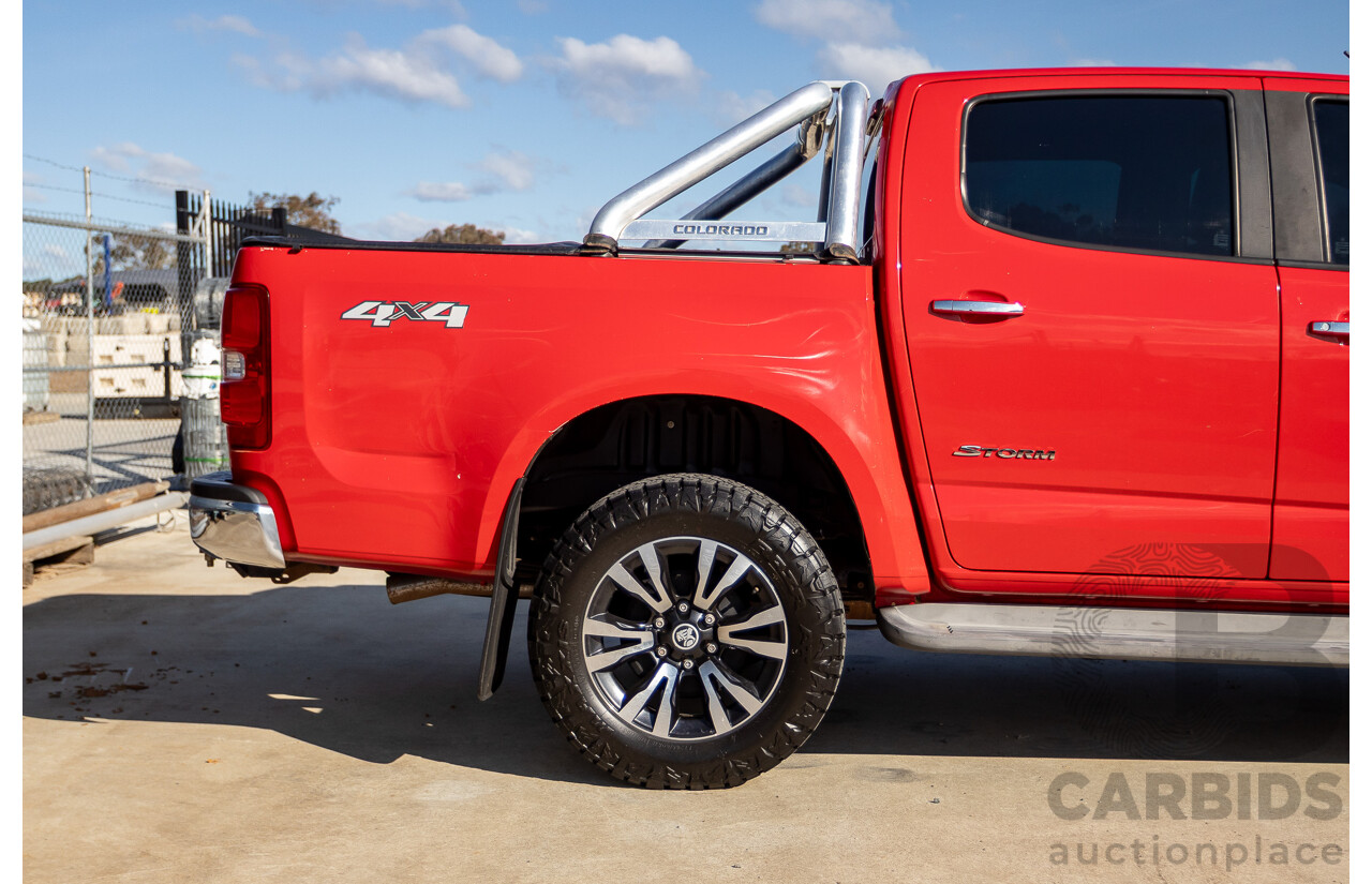 11/2017 Holden Colorado Storm (4x4) RG MY16 Crew Cab P/Up Absolute Red Turbo Diesel 2.8L