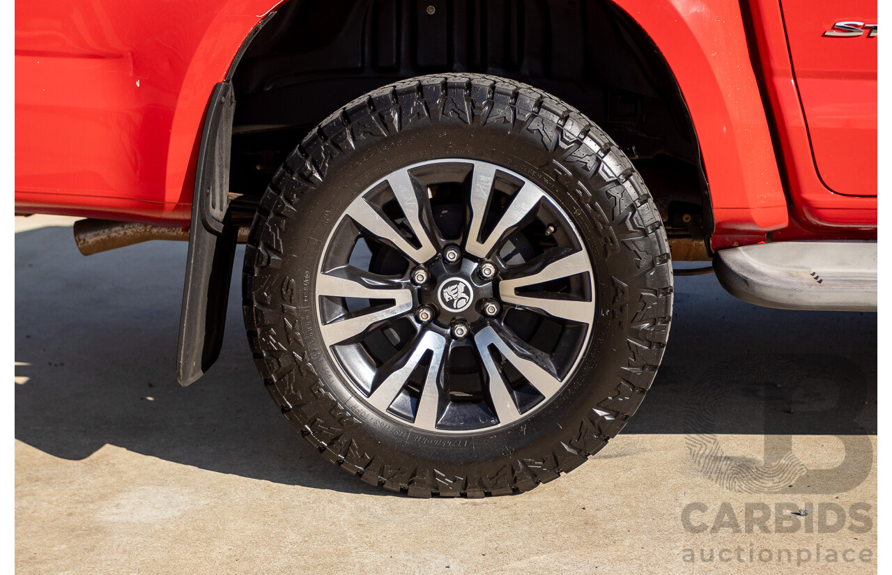 11/2017 Holden Colorado Storm (4x4) RG MY16 Crew Cab P/Up Absolute Red Turbo Diesel 2.8L