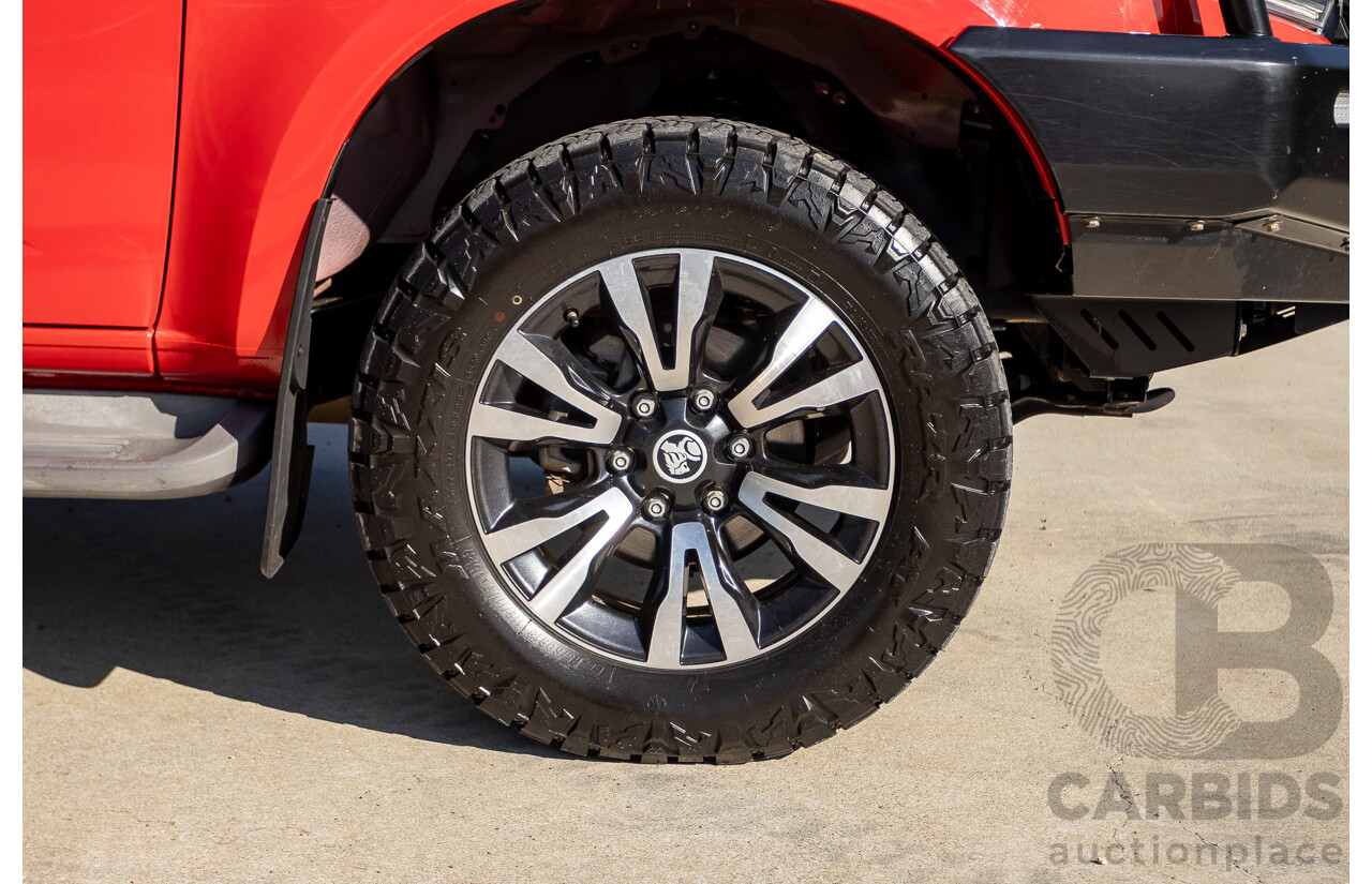 11/2017 Holden Colorado Storm (4x4) RG MY16 Crew Cab P/Up Absolute Red Turbo Diesel 2.8L