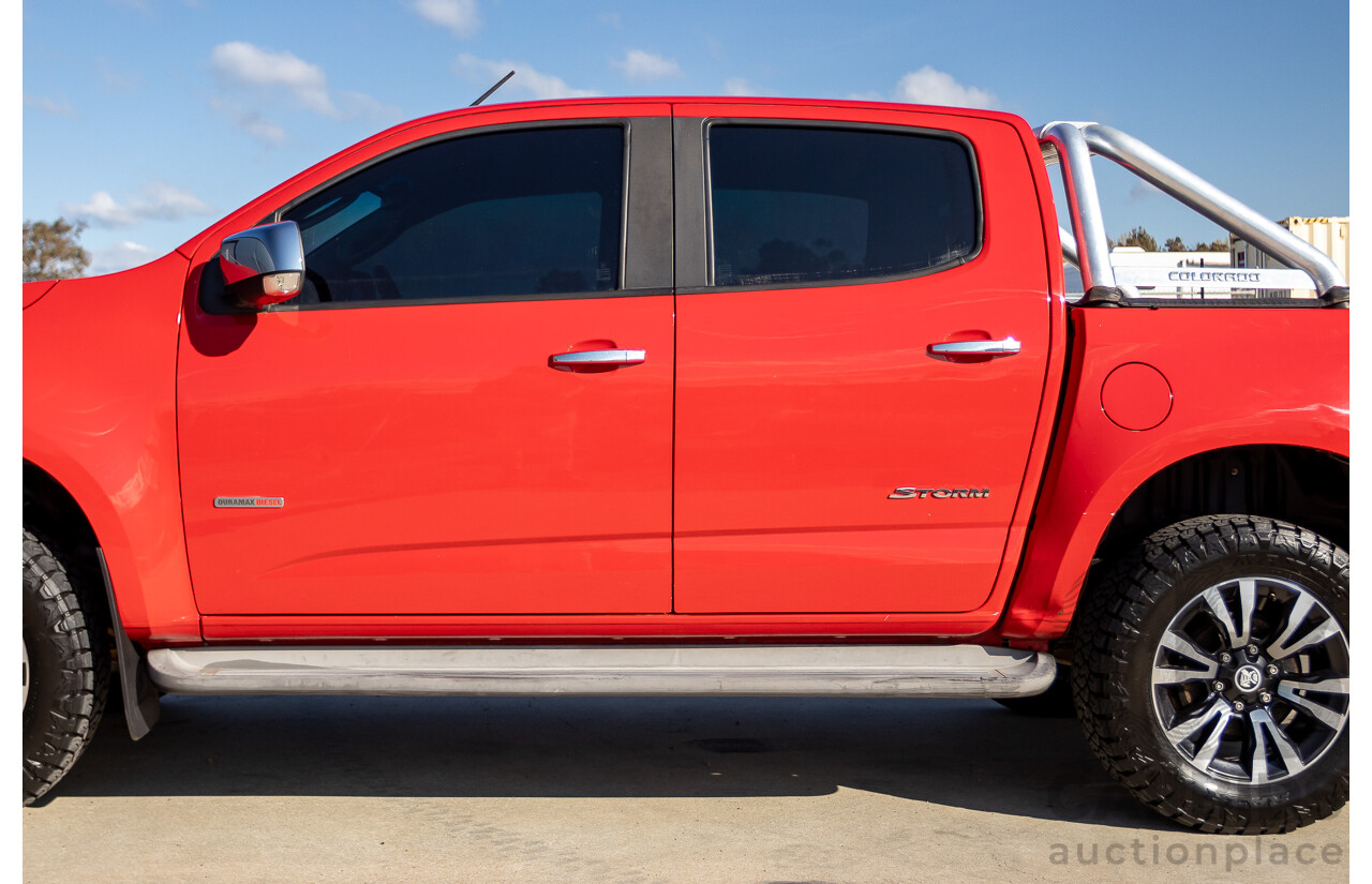 11/2017 Holden Colorado Storm (4x4) RG MY16 Crew Cab P/Up Absolute Red Turbo Diesel 2.8L