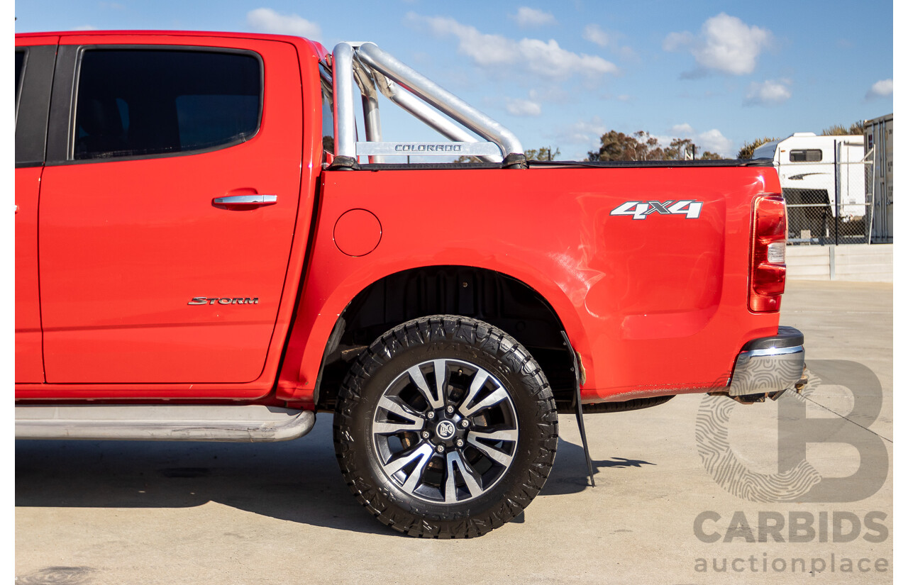 11/2017 Holden Colorado Storm (4x4) RG MY16 Crew Cab P/Up Absolute Red Turbo Diesel 2.8L