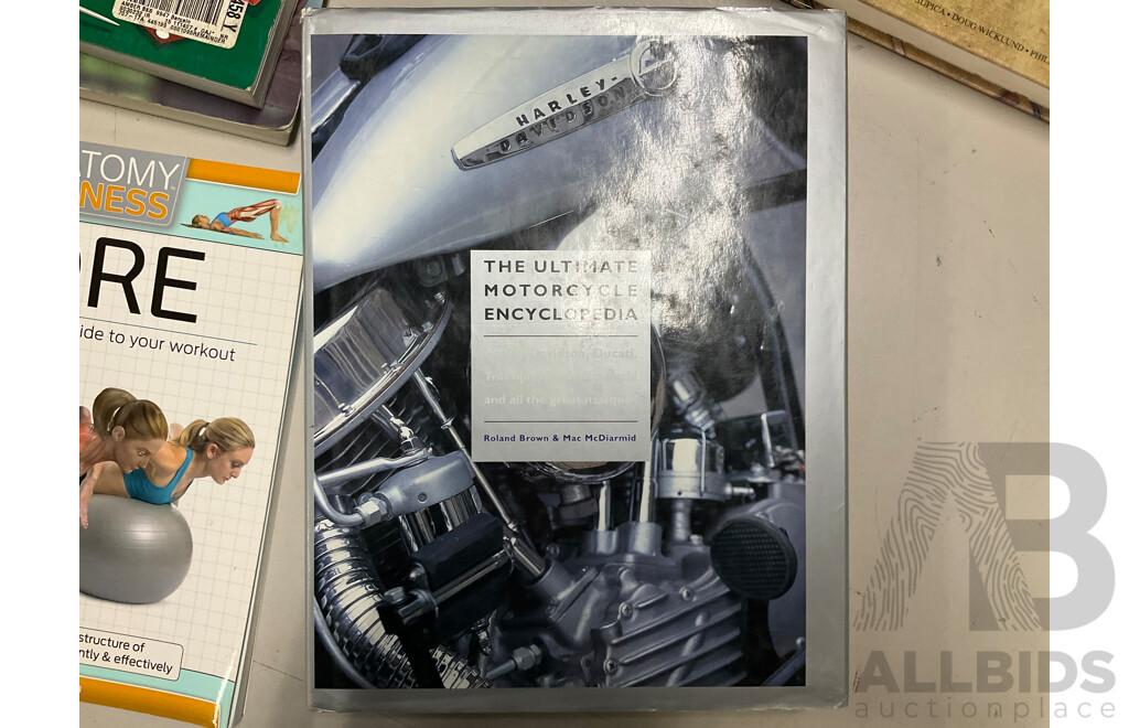 Selection of Interesting Books Including the Ultimate Motorcycle Encyclopedia, the Yugo, Illustrated History of Firearms, Stallions and More