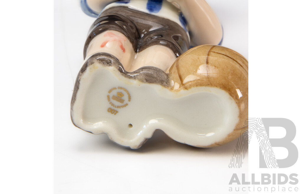 Collection Children's Themed Pieces Comprising Two Royal Doulton Winnie the Pooh Mugs, V & B Elephant, Royal Copenhagen Figure in Box & Royal Crown Derby Figure in Box