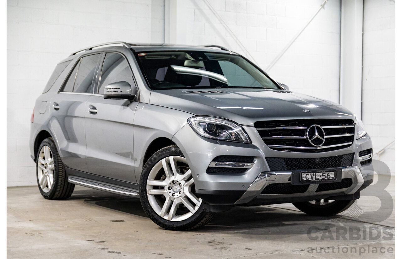 8/2014 Mercedes-Benz ML 250 CDI Bluetec (4x4) 166 4d Wagon Palladium Silver Metallic Turbo Diesel 2.1L