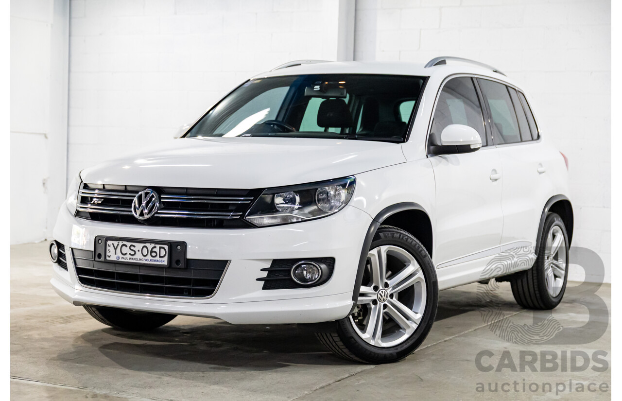 11/2014 Volkswagen Tiguan 130 TDI R-Line (4x4) 5NC MY15 4d Wagon Pure White Turbo Diesel 2.0L