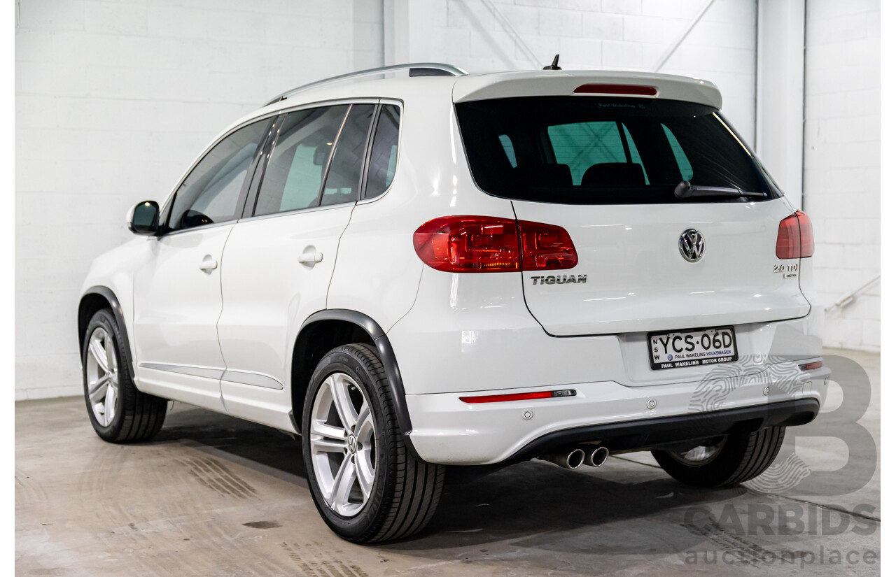 11/2014 Volkswagen Tiguan 130 TDI R-Line (4x4) 5NC MY15 4d Wagon Pure White Turbo Diesel 2.0L