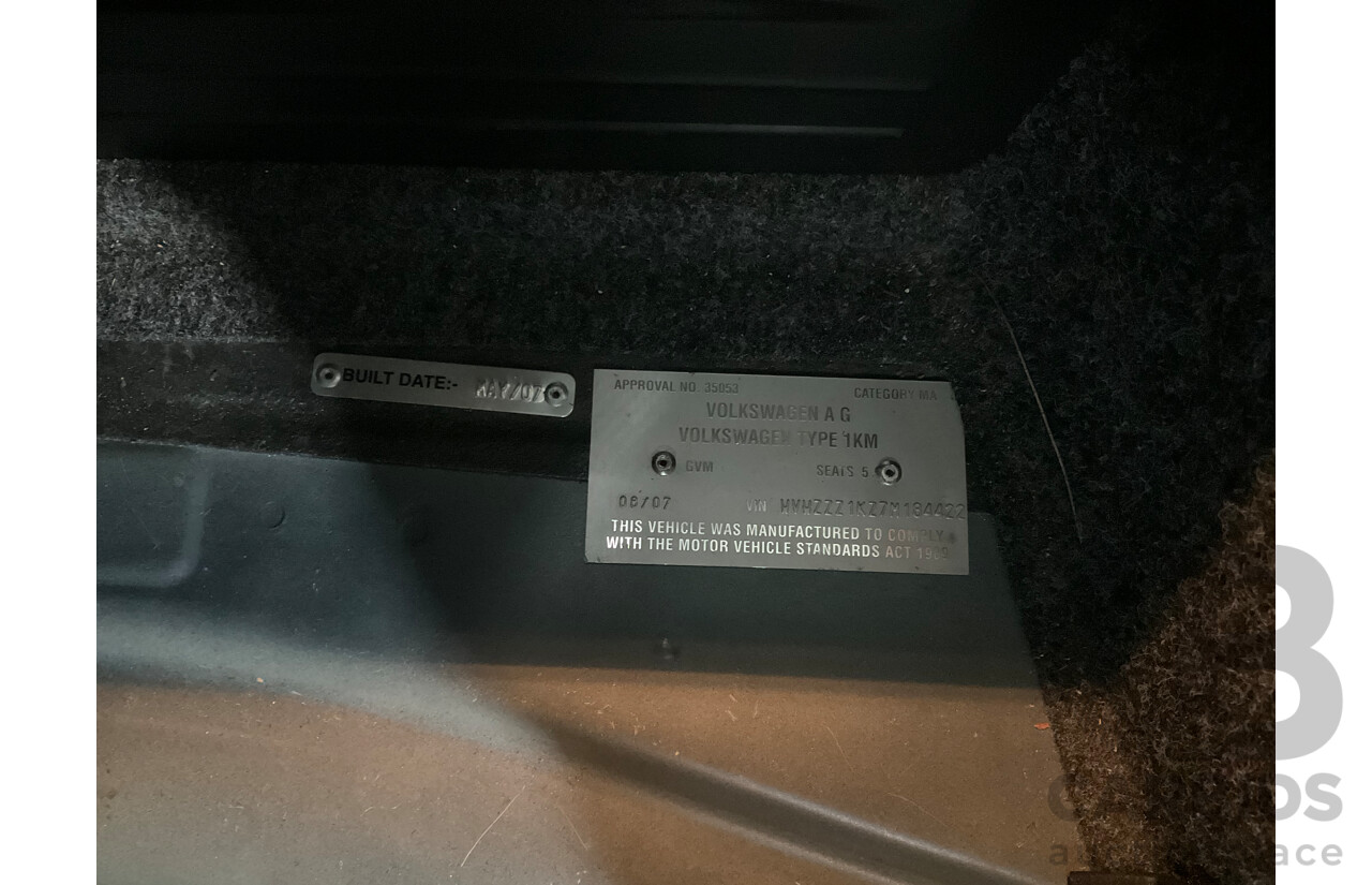 8/2007 Volkswagen Jetta 2.0 Turbo FSI 1KM MY08 4d Sedan Shadow Blue Metallic Turbo 2.0L