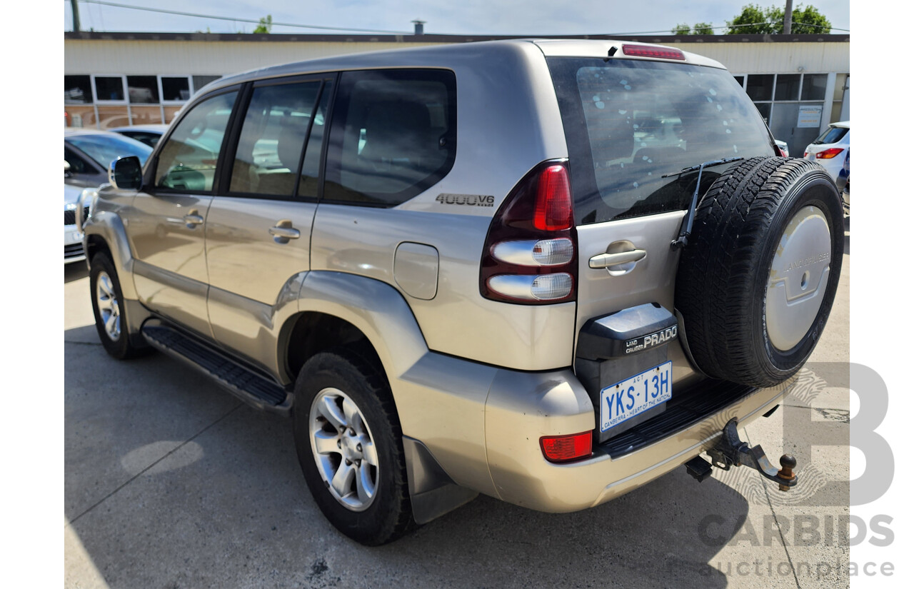 10/2003 Toyota Landcruiser Prado GXL (4x4) GRJ120R 4d Wagon Gold 4.0L