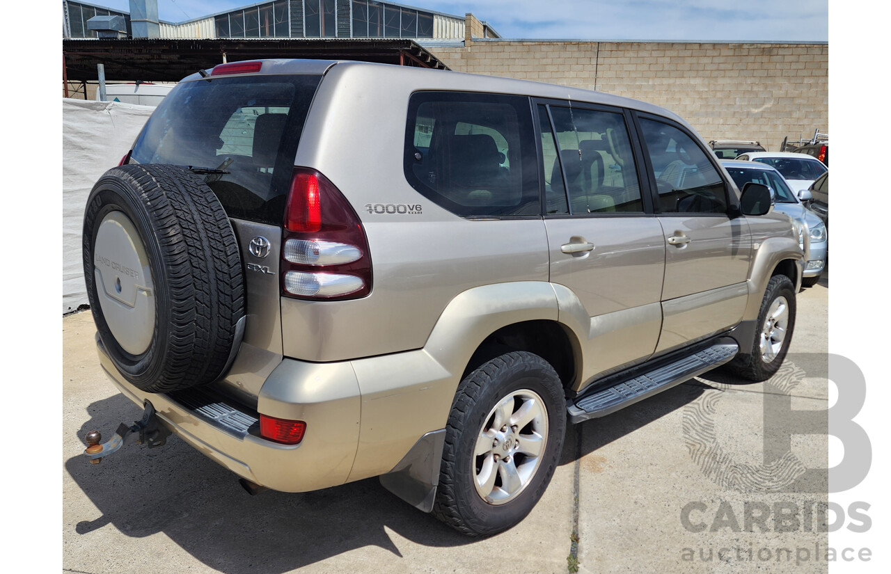 10/2003 Toyota Landcruiser Prado GXL (4x4) GRJ120R 4d Wagon Gold 4.0L