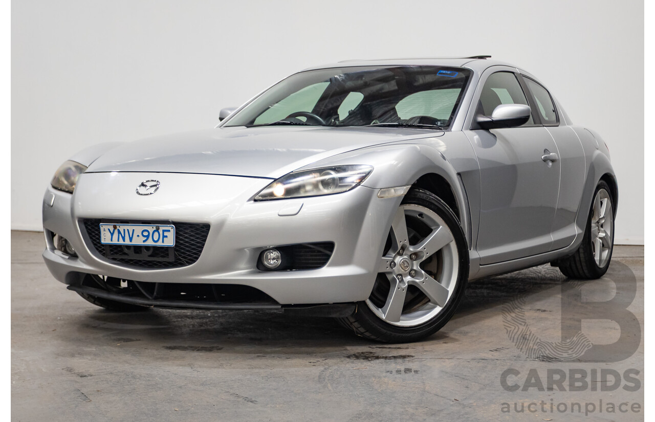 9/2005 Mazda RX-8 FE Series 1 4d Coupe Sunlight Silver Metallic 1.3L