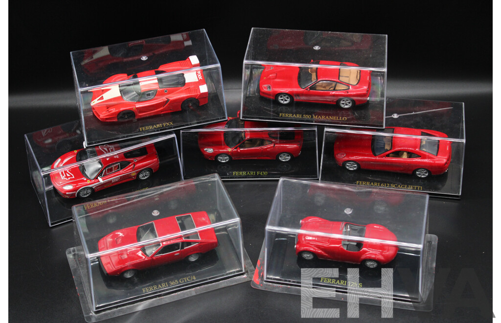 Seven Diecast Ferrari Collection - 1:43 Scale